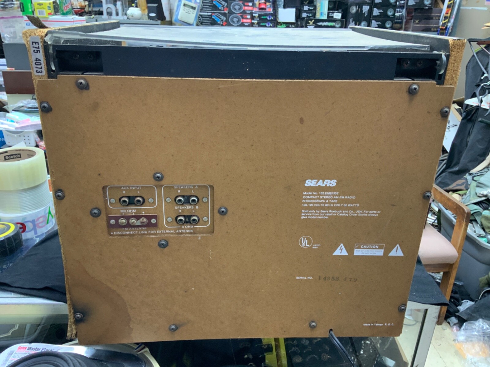 Sears SR3000 Series Rack Stereo Model: 304.91898650 (PARTS ONLY AS-IS)