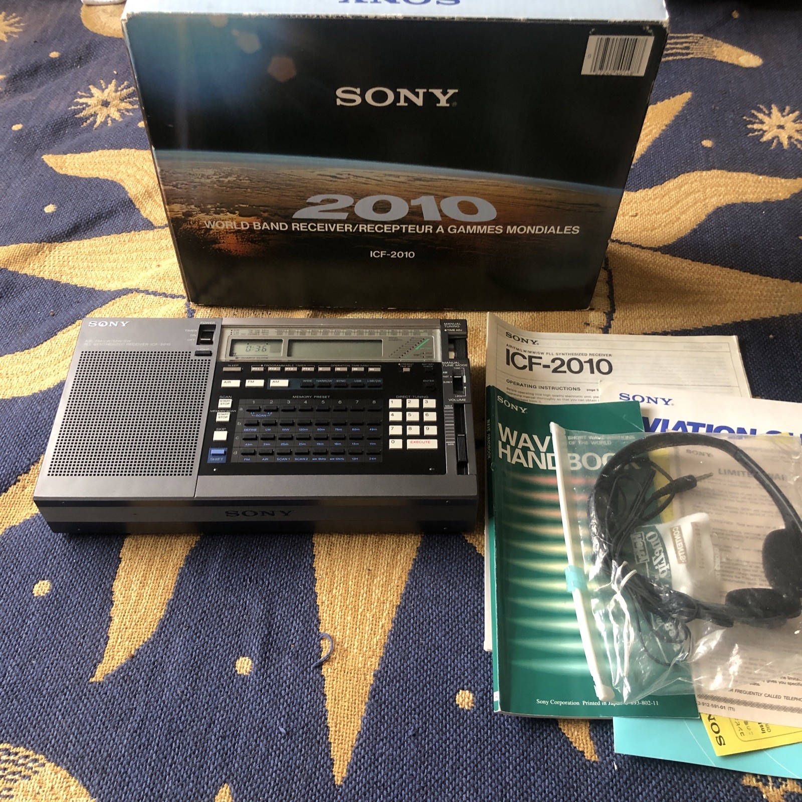 Sony ICF-2010 Shortwave Radio Receiver – AIR/FM/LW/MW/SW Tested Working No Charg
