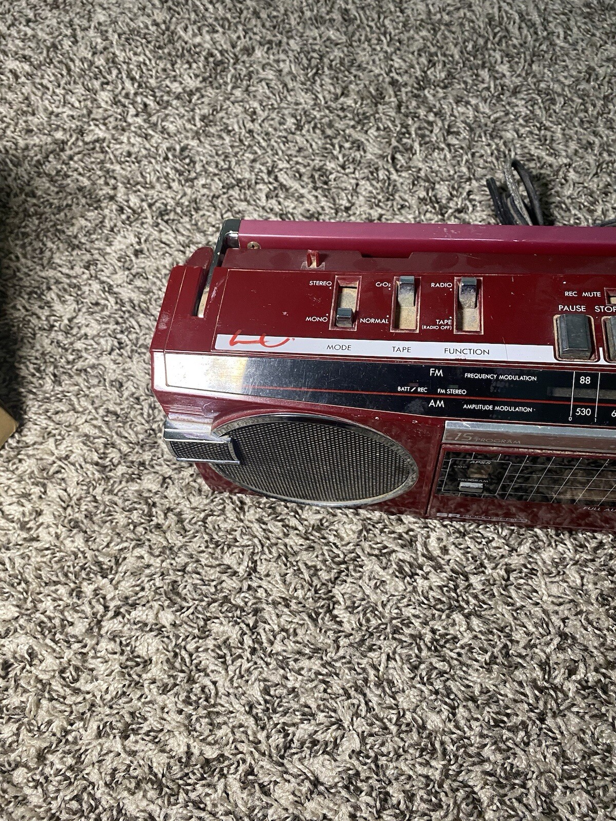 Vintage Radio Retro 1980’s Sears Roebuck & Co SR-3000 Series – Red Boombox