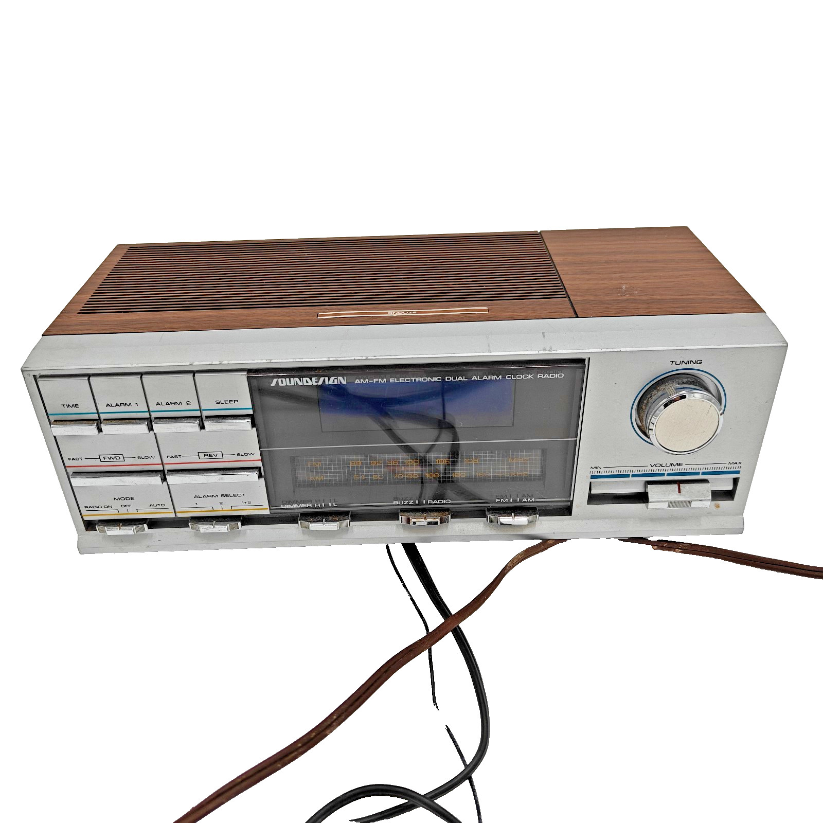 Vintage Soundesign 3789A AM-FM Alarm Clock Radio 8 Watts – Tested and Working