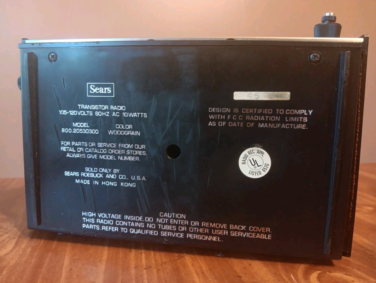 Vintage 1980 Sears Model 800.20530300 AM-FM Flip Clock Radio/Working Cond/Clean
