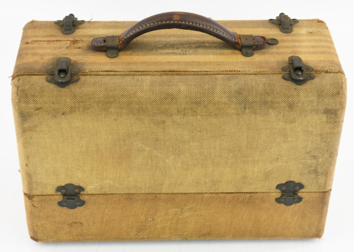 Vintage Zenith Trans-Oceanic Wavemagnet Suitcase Radio W/ Tweed Case – Powers On