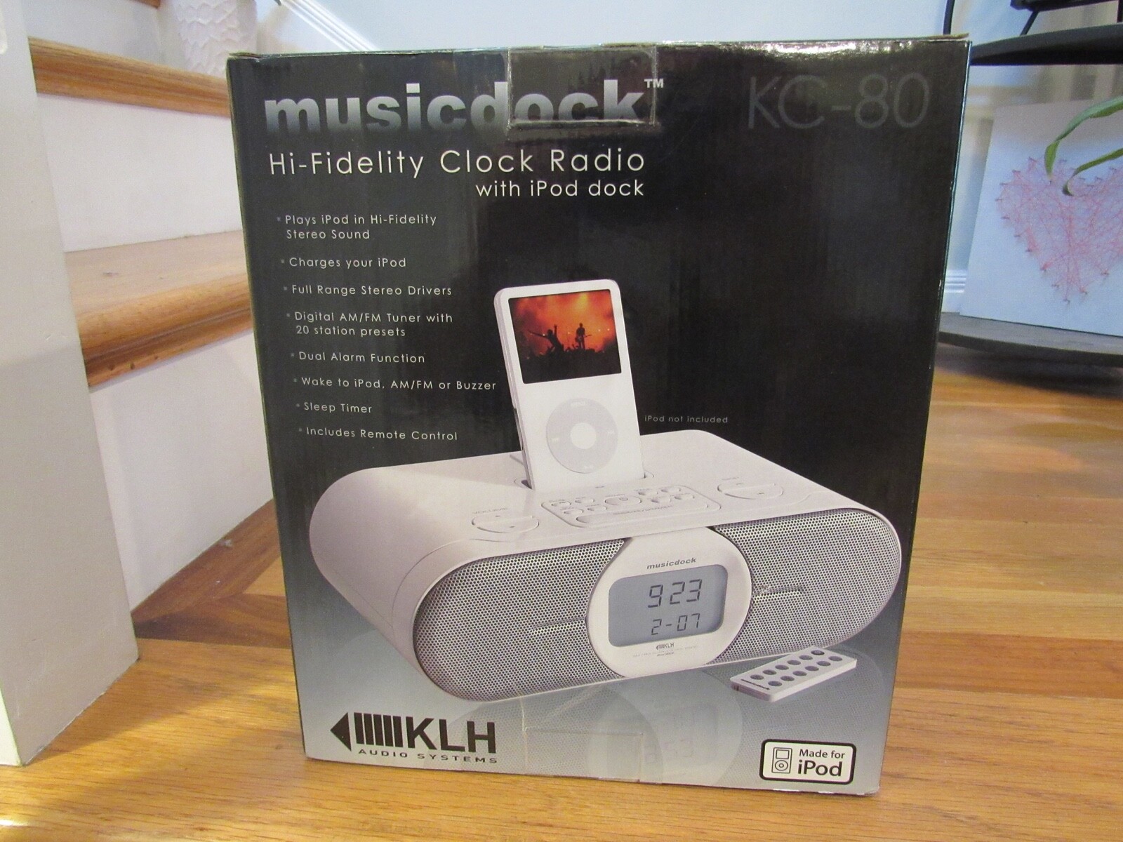 NEW IN SEALED BOX RARE! KLH Musicdock KC-80 PRISTINE! HI-Fidelity Clock Radio