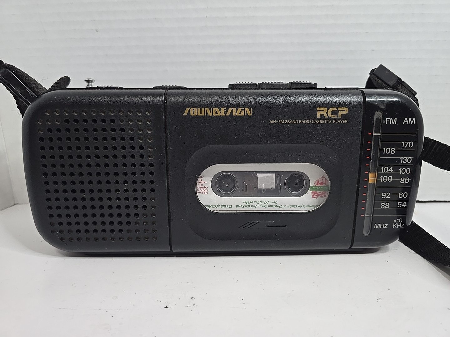 Soundesign Portable AM/FM Radio ( Cassette Not Working) Model No. 4612BLK RARE