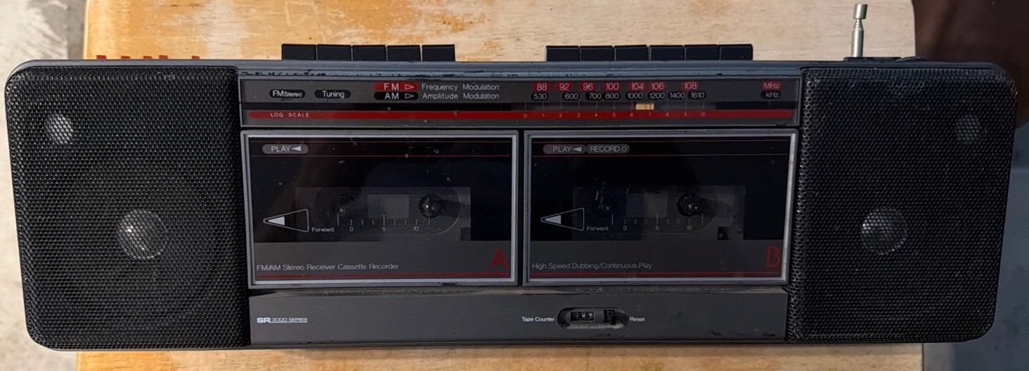Vintage Sears SR3000 Series FM/AM Stereo Receiver Dual Cassette Not working