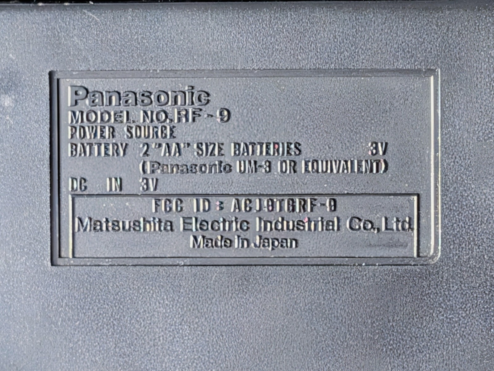Panasonic Matsushita RF-9 FM MW SW1-7 9 Band Receiver Compact Radio + Case