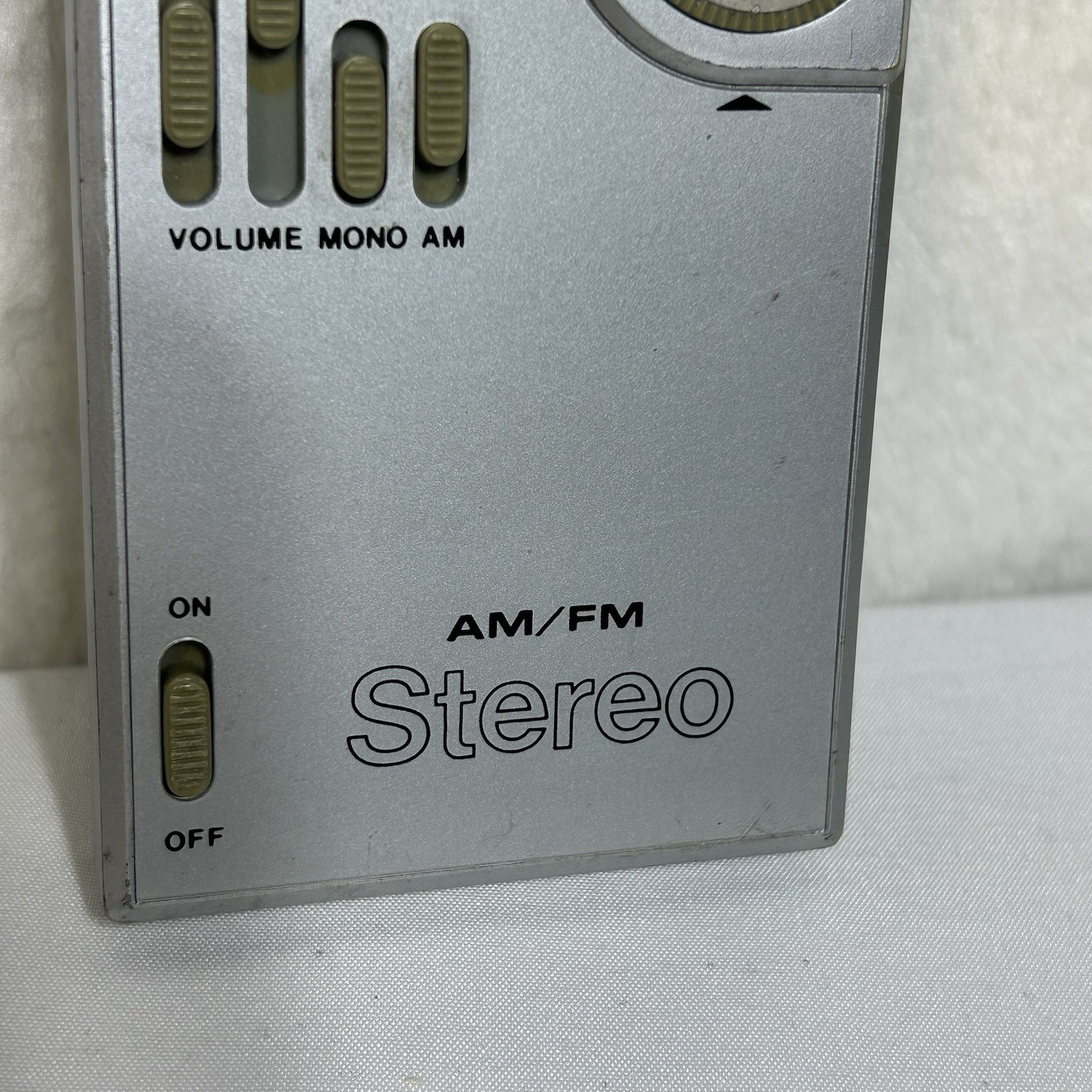 VTG Sears AM/FM Stereo Pocket Radio Analog Tuning w/ headphones Tested WORKS