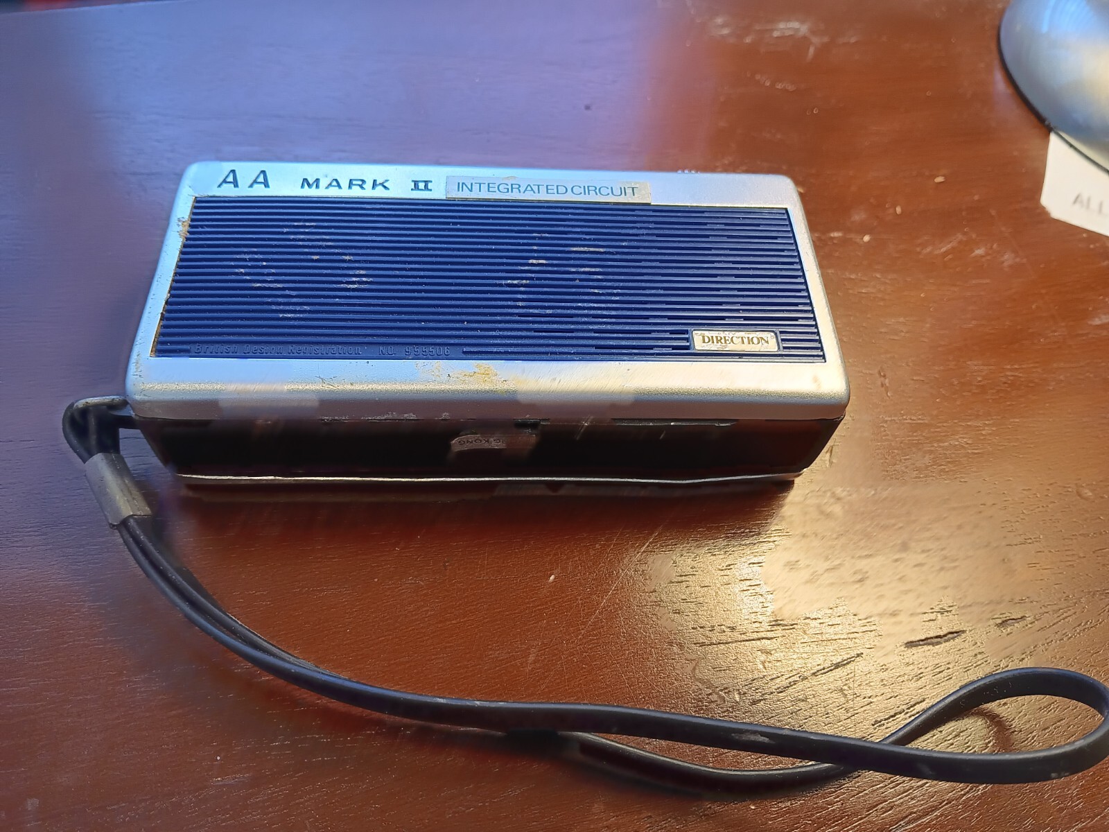 AA MARK II Handheld VINTAGE Blue Radio, Made in Hong Kong UNTESTED As is
