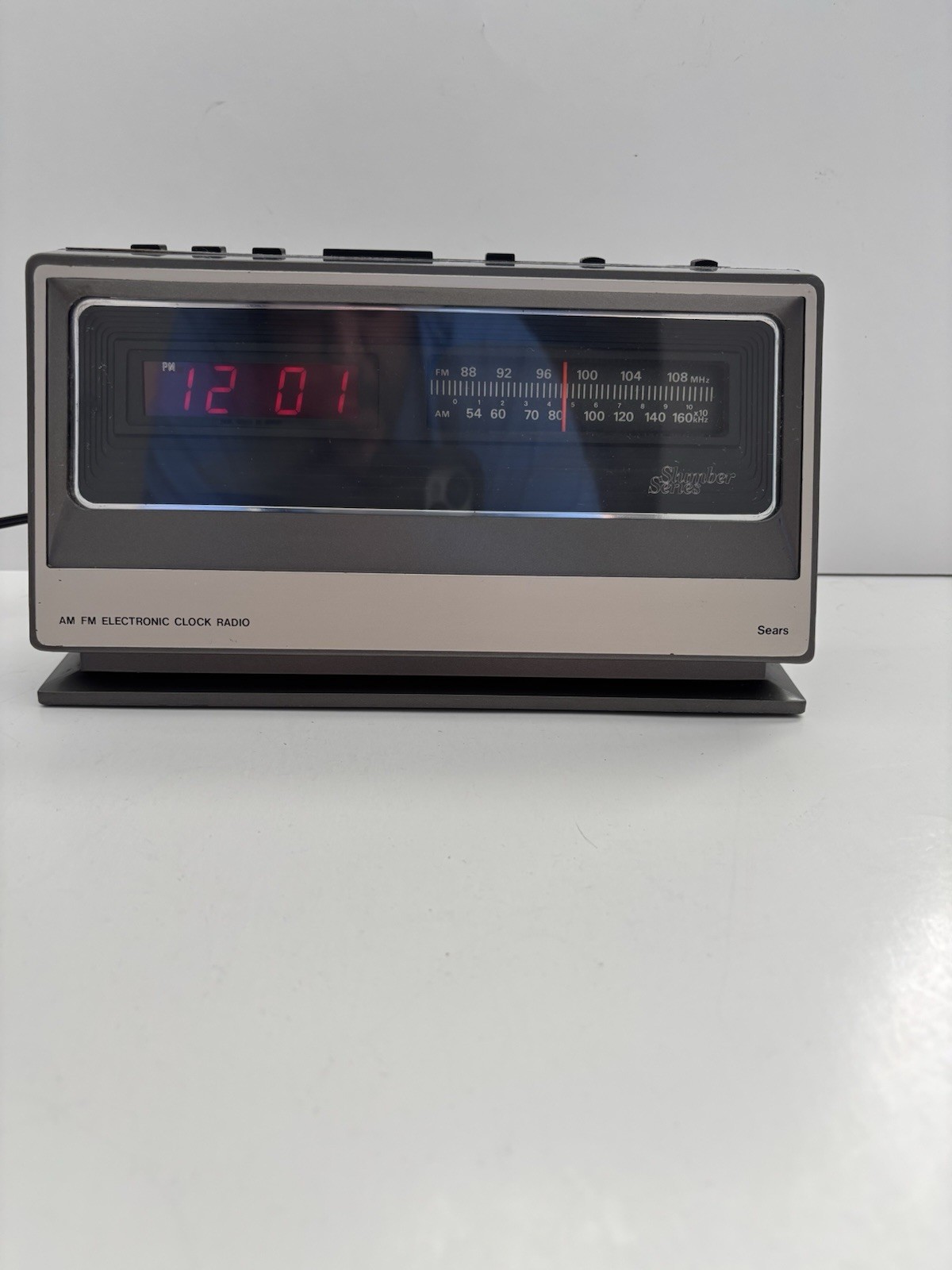 Vintage Sears AM FM Electronic Clock Radio 317.23250050 Slumber Series Tested