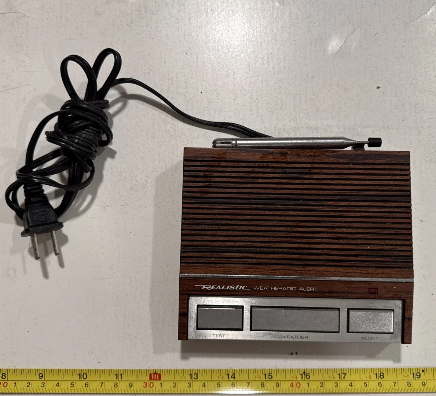Vintage Realistic Weatheradio Weather Alert Radio Model 12-140 Faux Wood Works