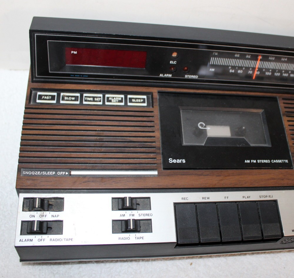 Vintage Sears 317.23400 051 Am/Fm Cassette Alarm Clock Radio 23400 ~ Repair