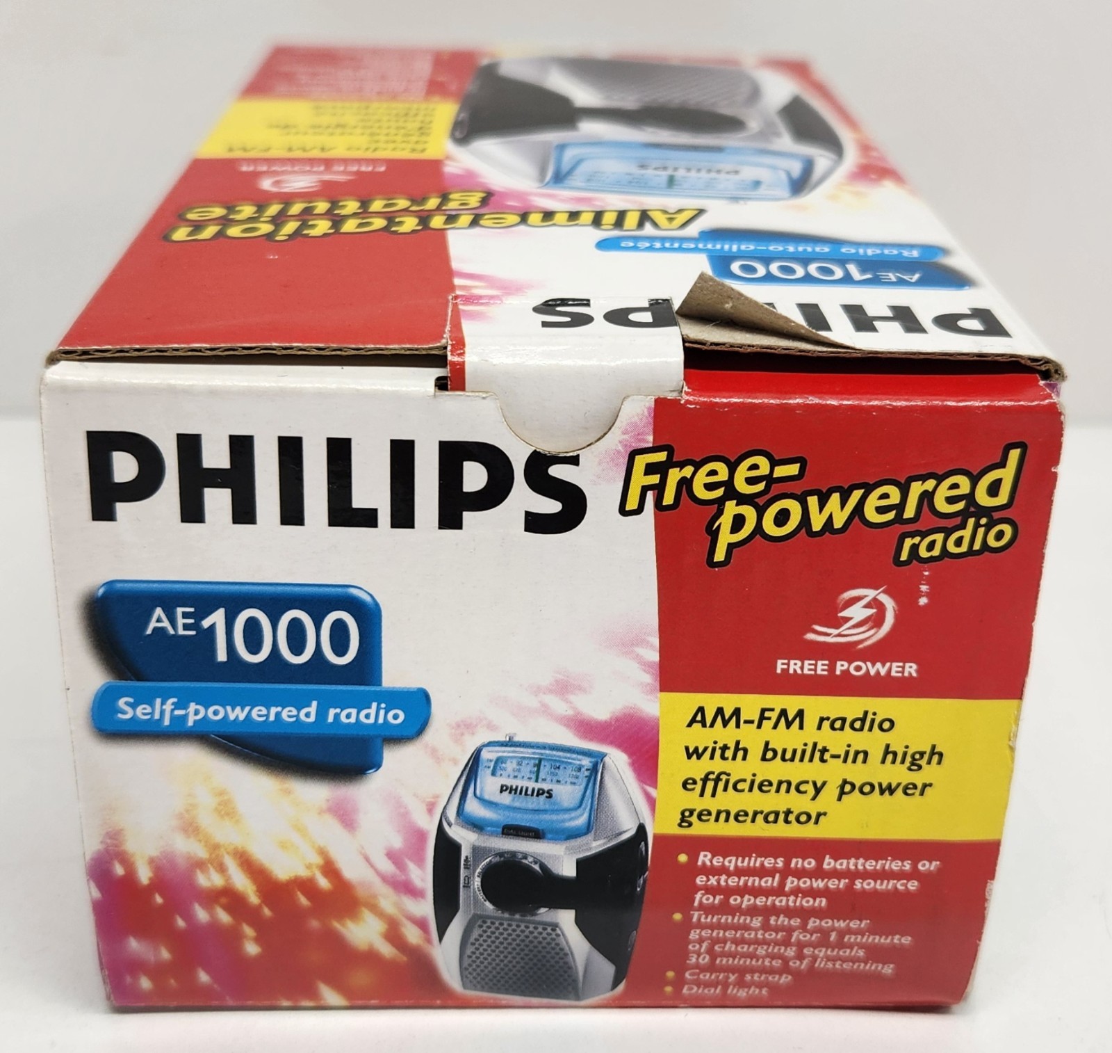 VTG Philips AE1000 Portable Radio AM FM Self Powered Diaster Prep Rechargeable
