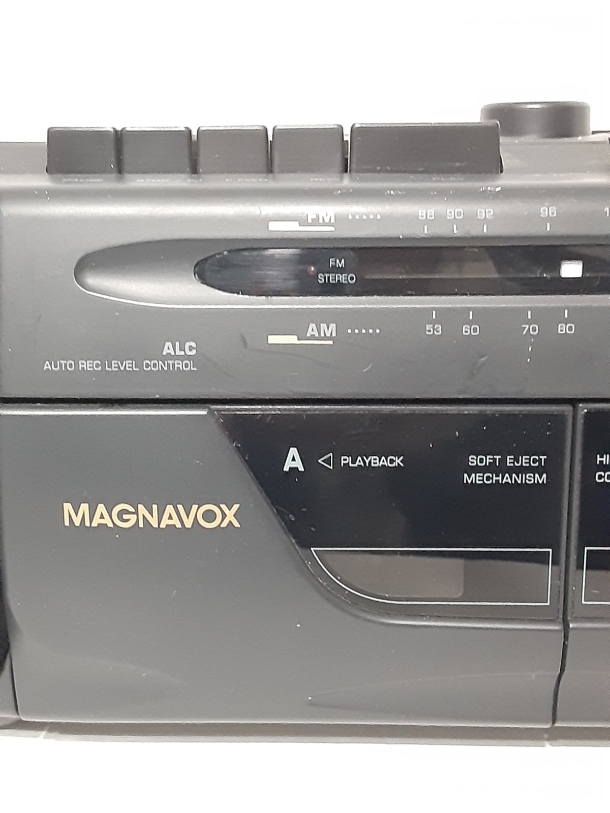 VINTAGE Magnavox DOUBLE DECK Cassette Player w/ CORD Portable AM/FM #AW 7030/17