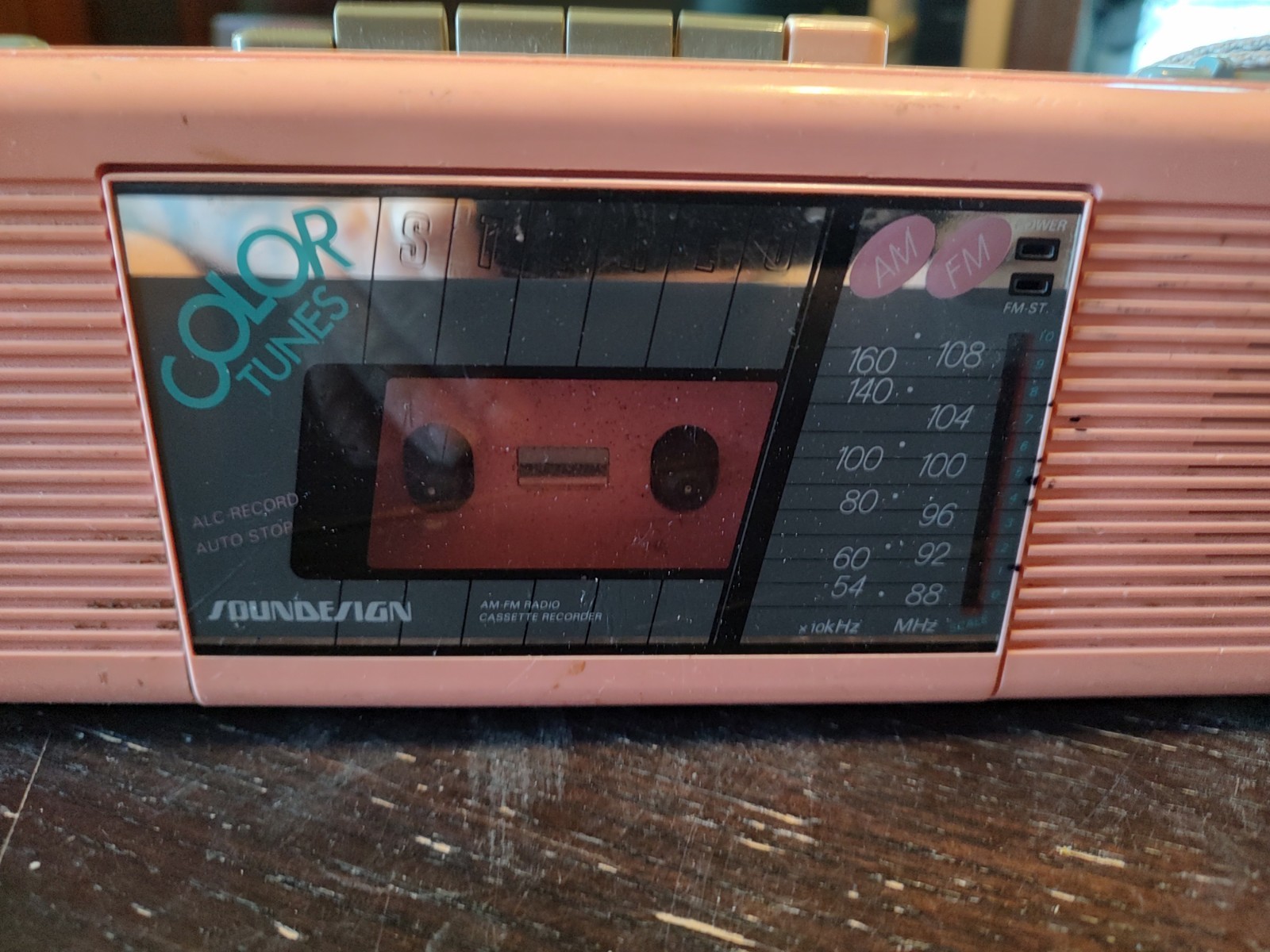 Vintage 80s Color Tunes Sound Design Radio Cassette Pink 4617 Boom Box