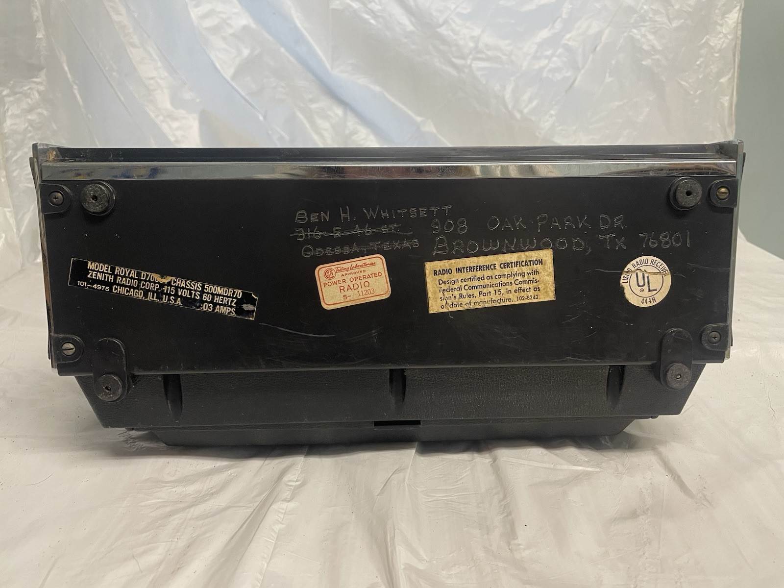 Zenith Royal D7000Y Trans-Oceanic Radio Tested Working w/ Original Map Booklet