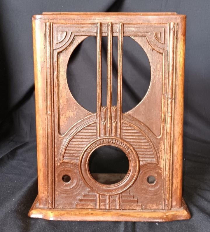 Vintage Westinghouse Wood MiniTombstone Radio Case for WR-100 Juke