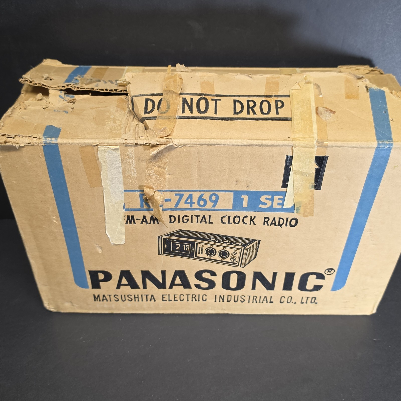 Vintage Panasonic RC-7469 Flip Clock AM/FM Radio Japan Original Box Manual