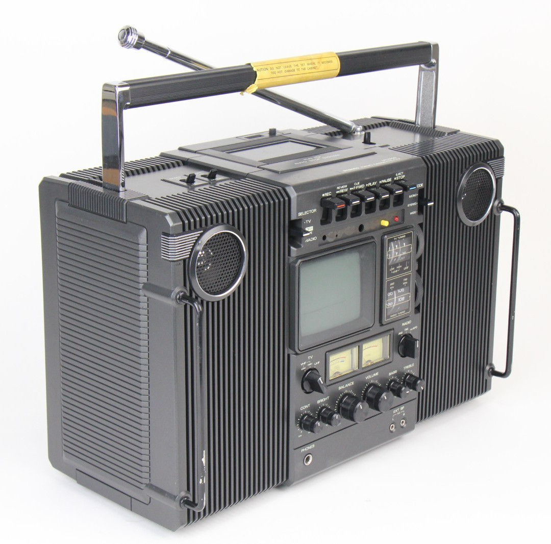 RARE Vintage SANYO MT4200 Boombox Stereo Radio/Cassette/TV Combination