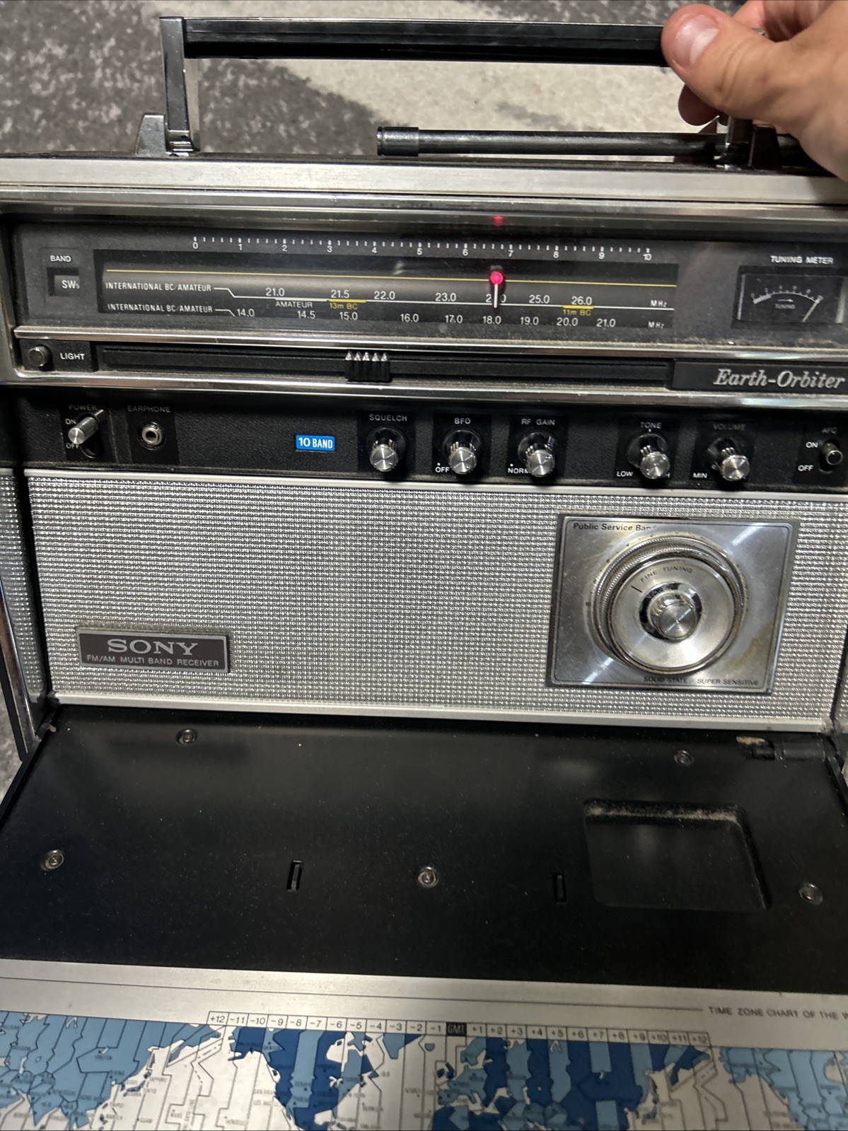 SONY 10 Band Earth-Orbiter CRF-5100 AM/FM/AIR/PSB/LW/SW AC/DC Repair!