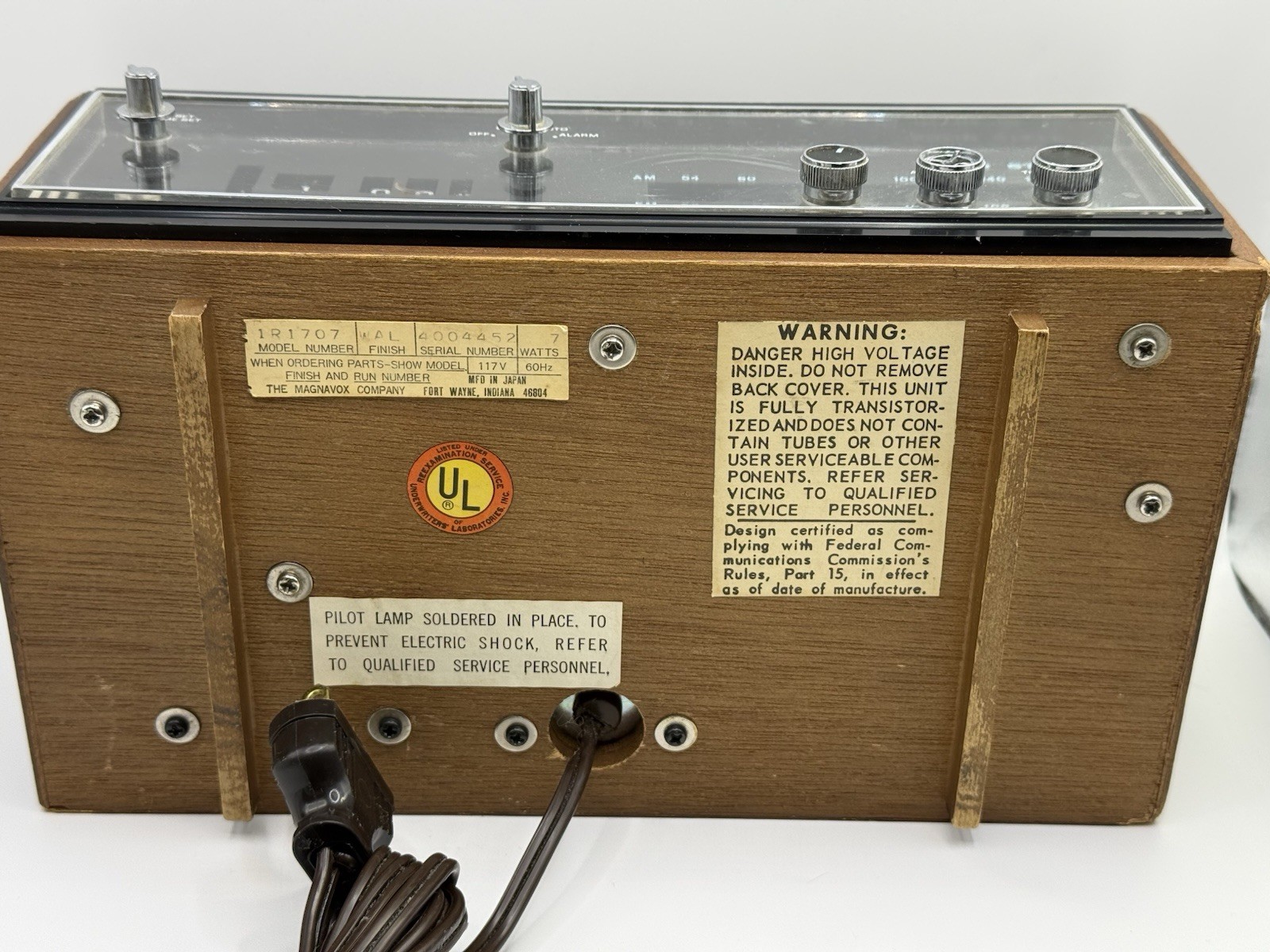 Vintage Magnavox 1R1707 Flip Clock AM/FM Radio – Clock Works – Display/Repair