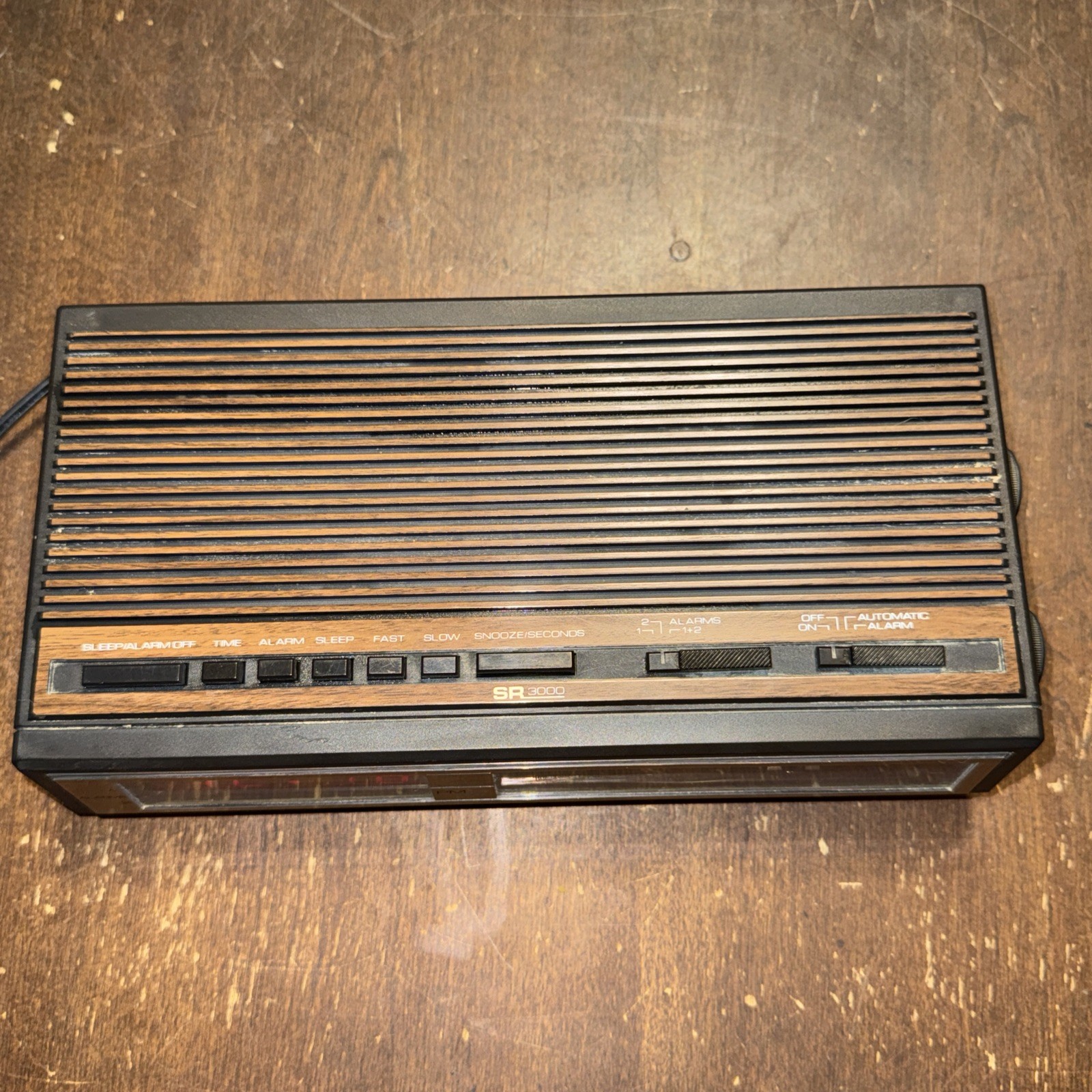 1980s SEARS Alarm Clock AMFM Radio, 2 Alarms Vintage Tested & Working