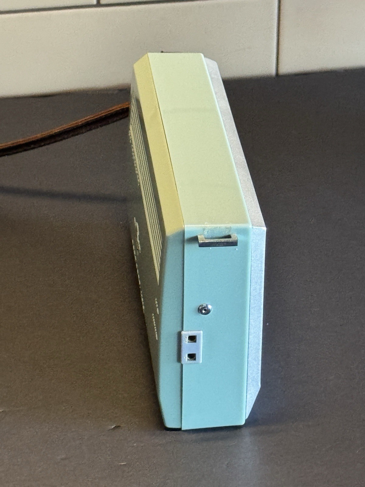 SONY TR-6081 Vintage Transistor Six Radio Light Blue Original Leather Case WORKS