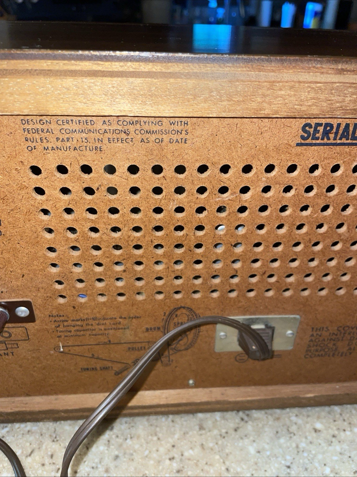 Vintage Panasonic Wood AM/FM Table Radio Model RE-784 Two Band Table Top Works
