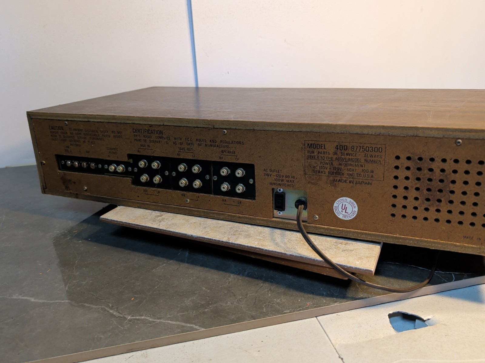 Vintage Sears Model 400 97750300 8 Track And Radio Reciever. Very Rare In…