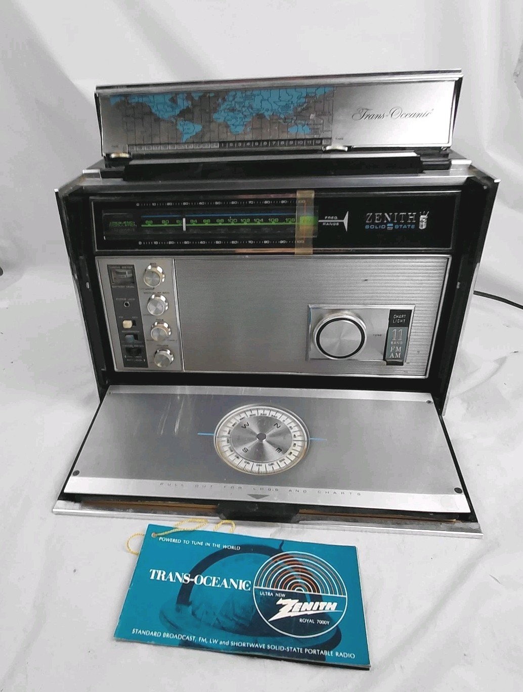 Vintage Zenith Trans-Oceanic Royal⭐️D7000Y⭐️11 SW Band Solid State World Radio