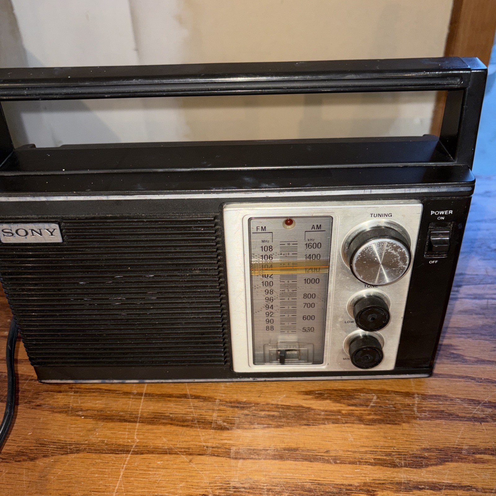 Vintage Sony ICF-7280W Serial #84248 AM/FM Portable Radio – Tested & Working
