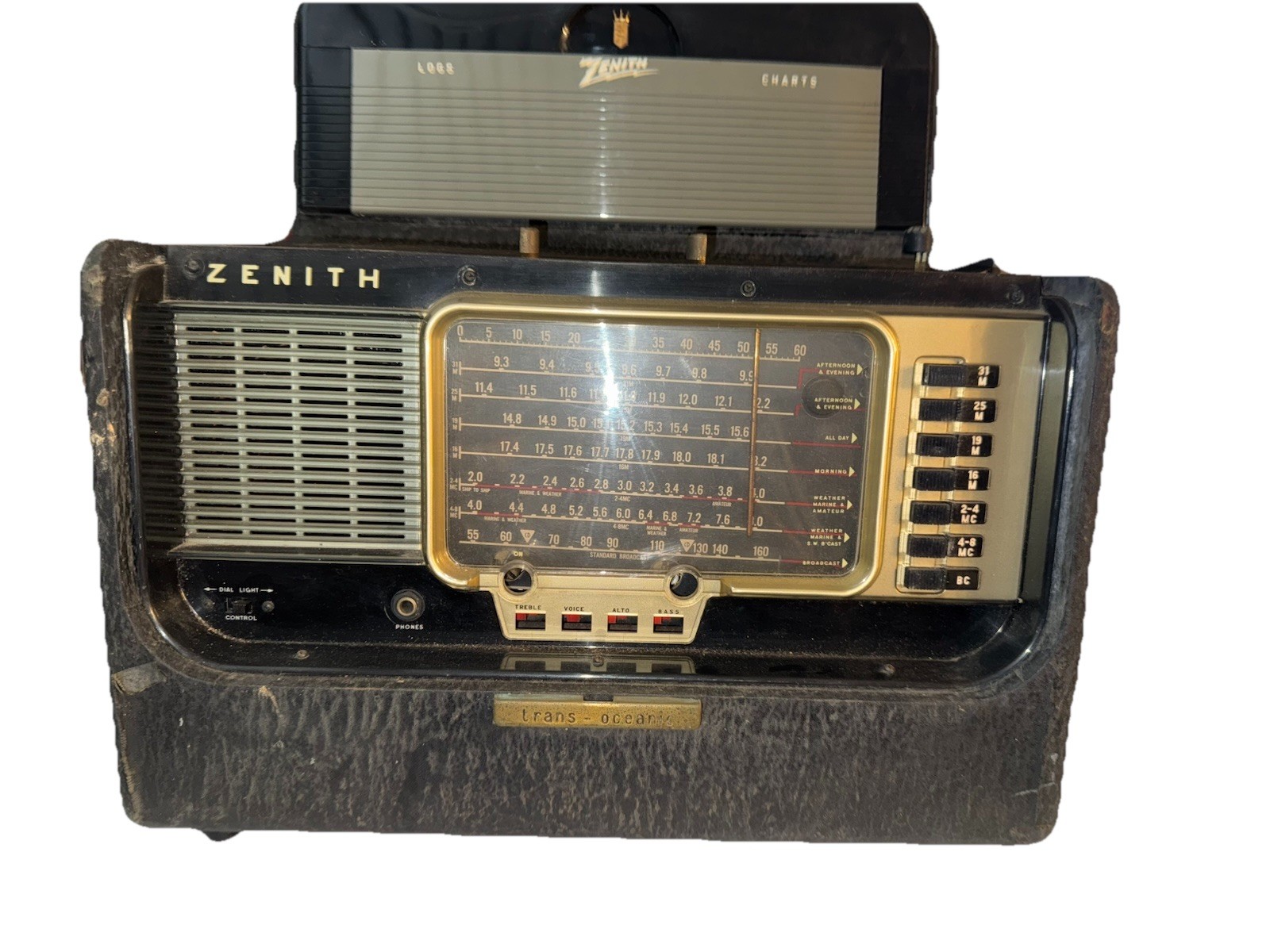 Vintage Zenith Trans-Oceanic Wave Magnet Radio Receiver Chassis For Parts