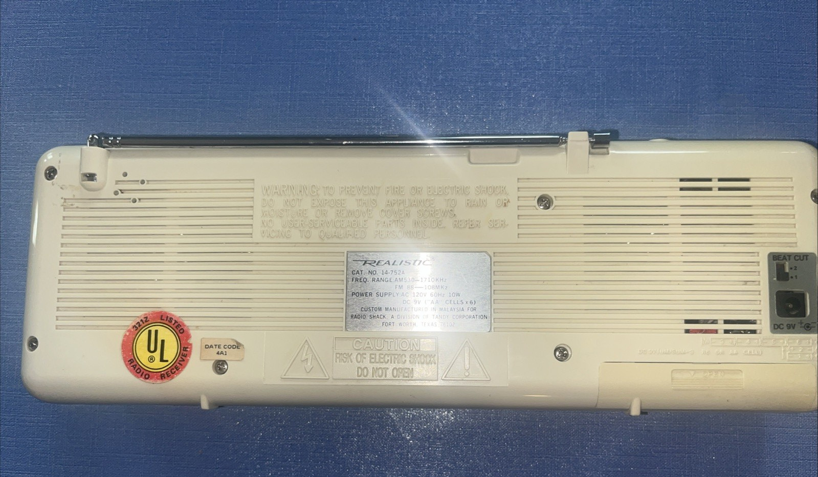 Realistic Vintage 80’s AM/FM Stereo Radio Cassette Recorder LIKE Stranger Things