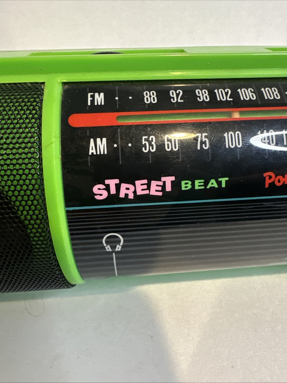 1990 Street Beat Radio F/ Radio Shack W Original Box & Manual RARE Green Working