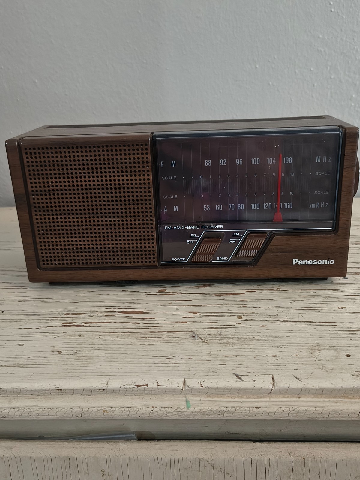 Vintage Panasonic AM FM Radio 1970s Wood Grain