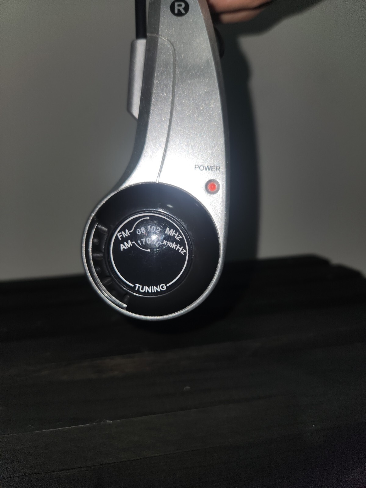 International AM FM Radio Headset Receiver Blk and Gray Vintage (Tested)