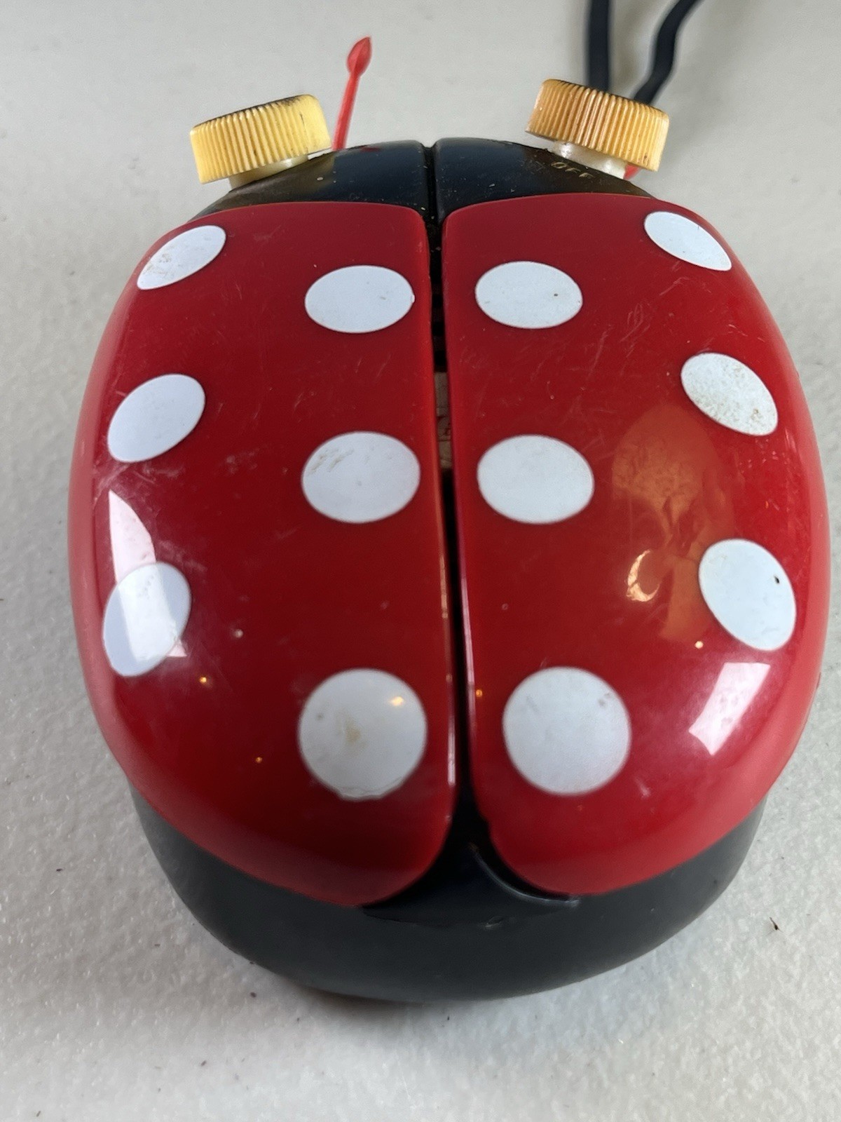 Vintage Likto/Amico Ladybug AM Transistor Radio 1970s Hong Kong Working