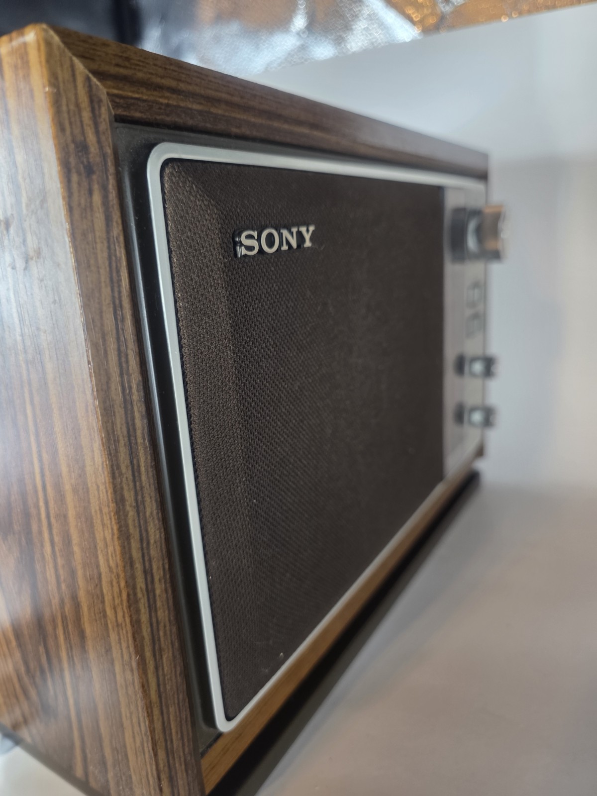 Vintage Sony ICF-9740W Radio AM FM Table Top Mid Century MCM Sim. Wood WORKING