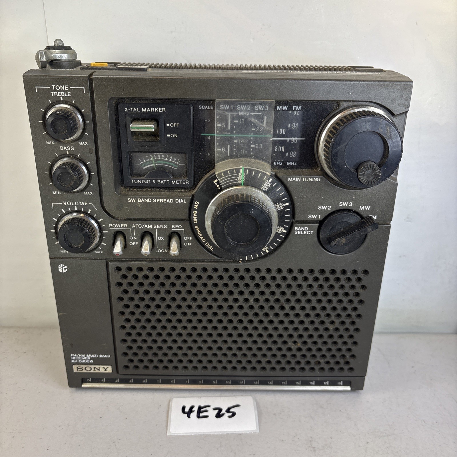 WORKS Sony ICF-5900W Portable Multi-Band Radio Receiver Pop-Up Antenna 4E25