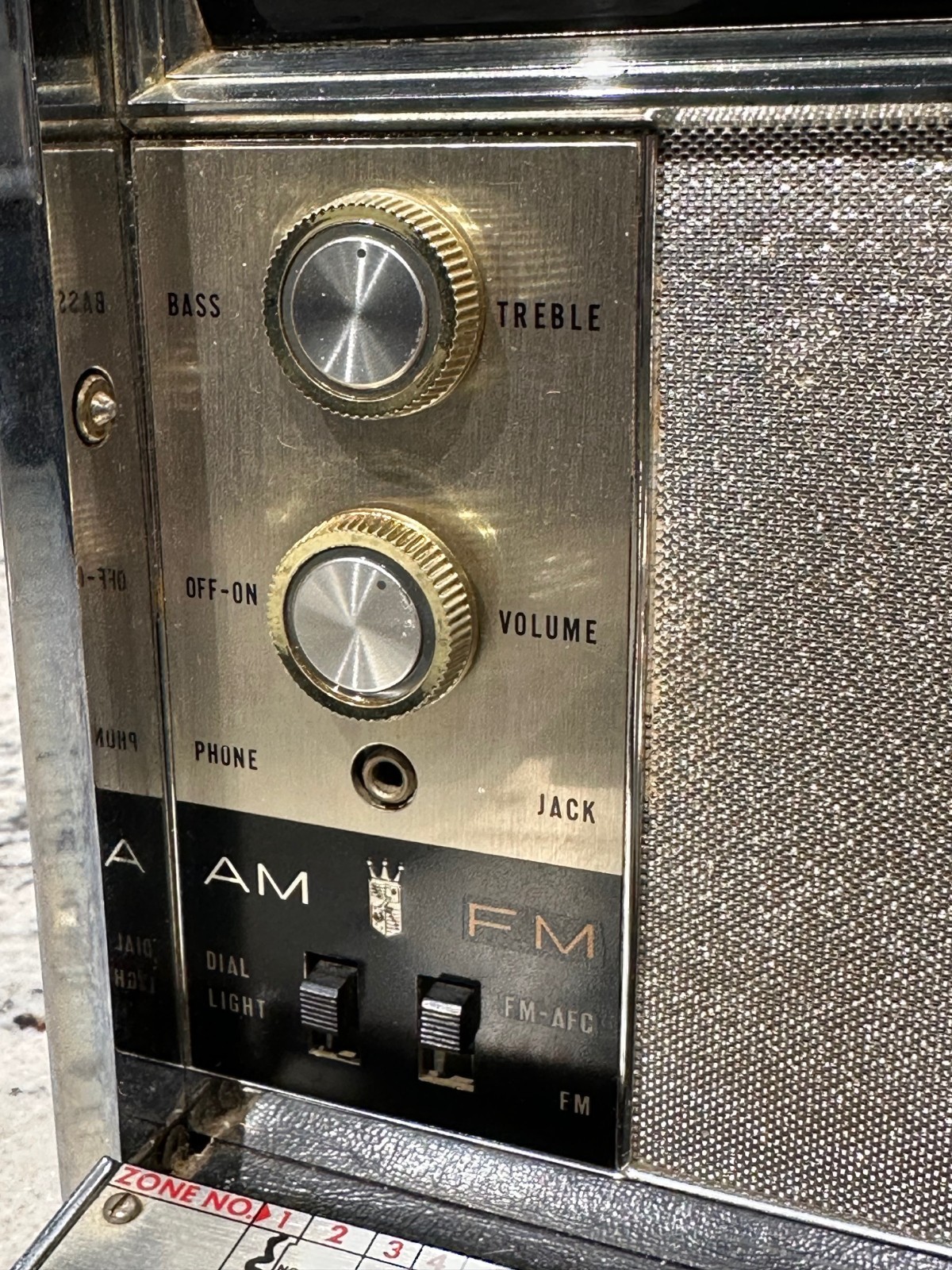 ZENITH Trans-Oceanic 1960’s FM-AM Multiband Royal 3000-1 Radio w/ Power Supply