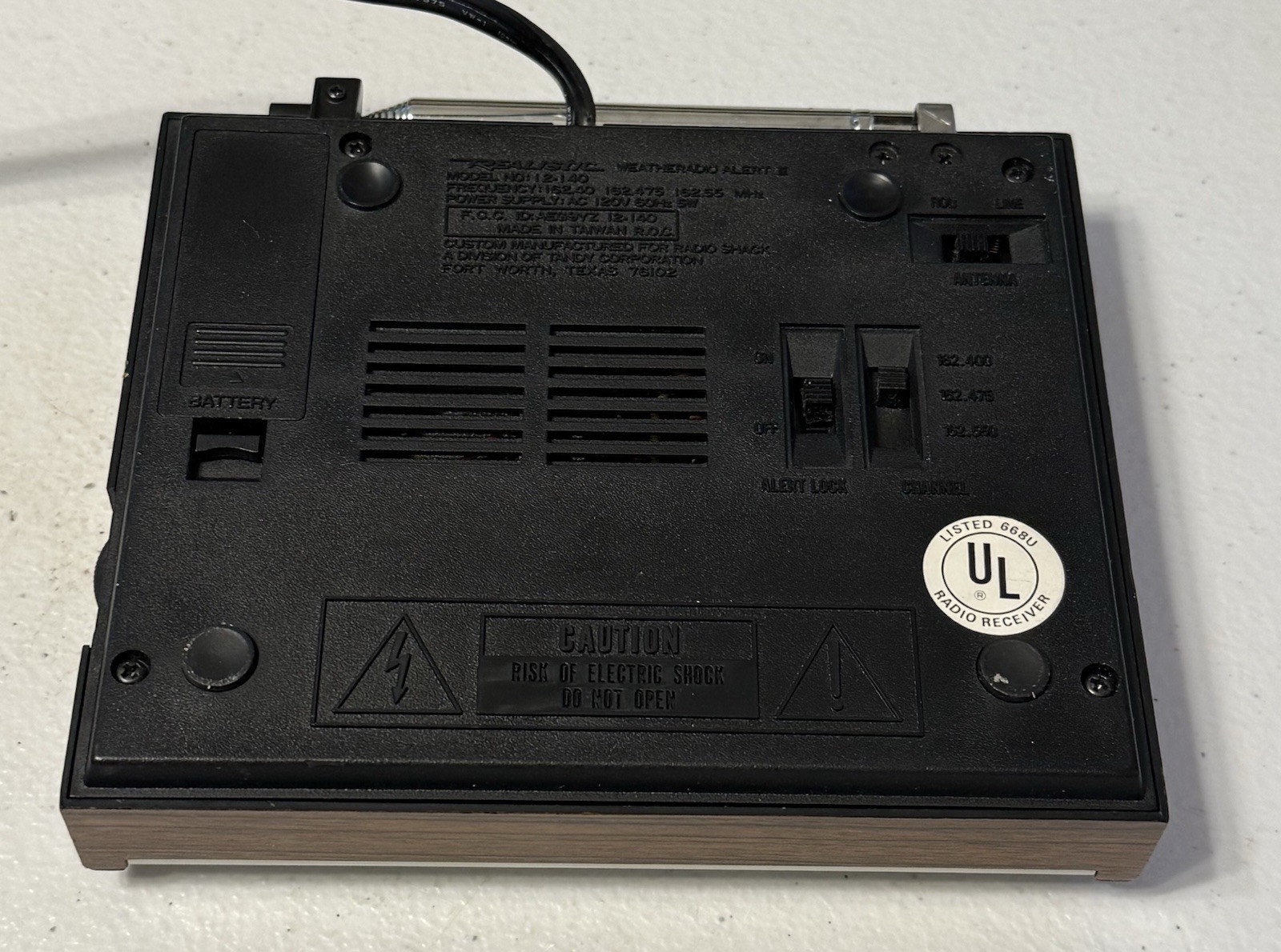 Realistic Weather Radio Alert Model 12-140 TESTED WORKING