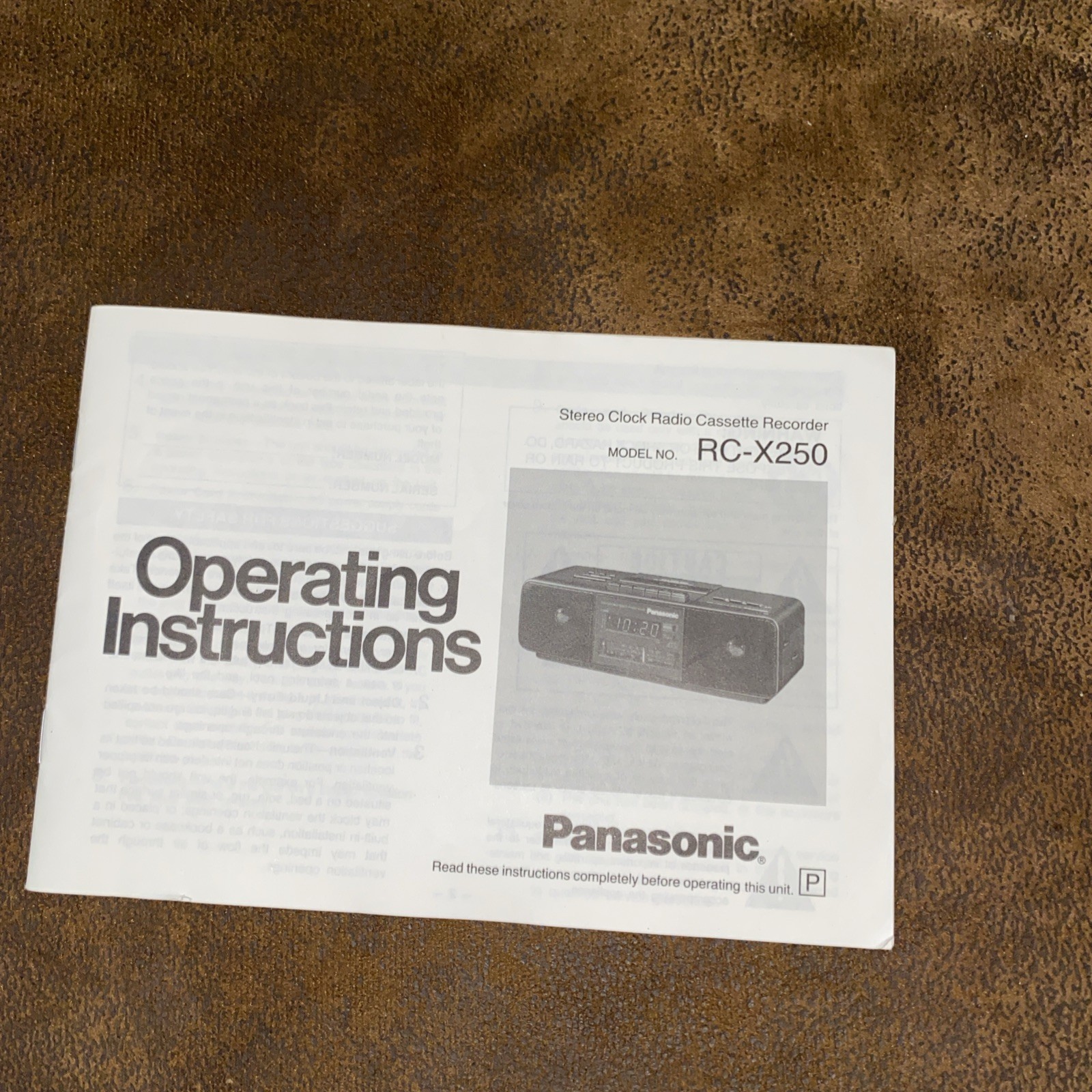 Vintage Panasonic RC-X250 Alarm Clock AM FM Radio Cassette Player Tested Working