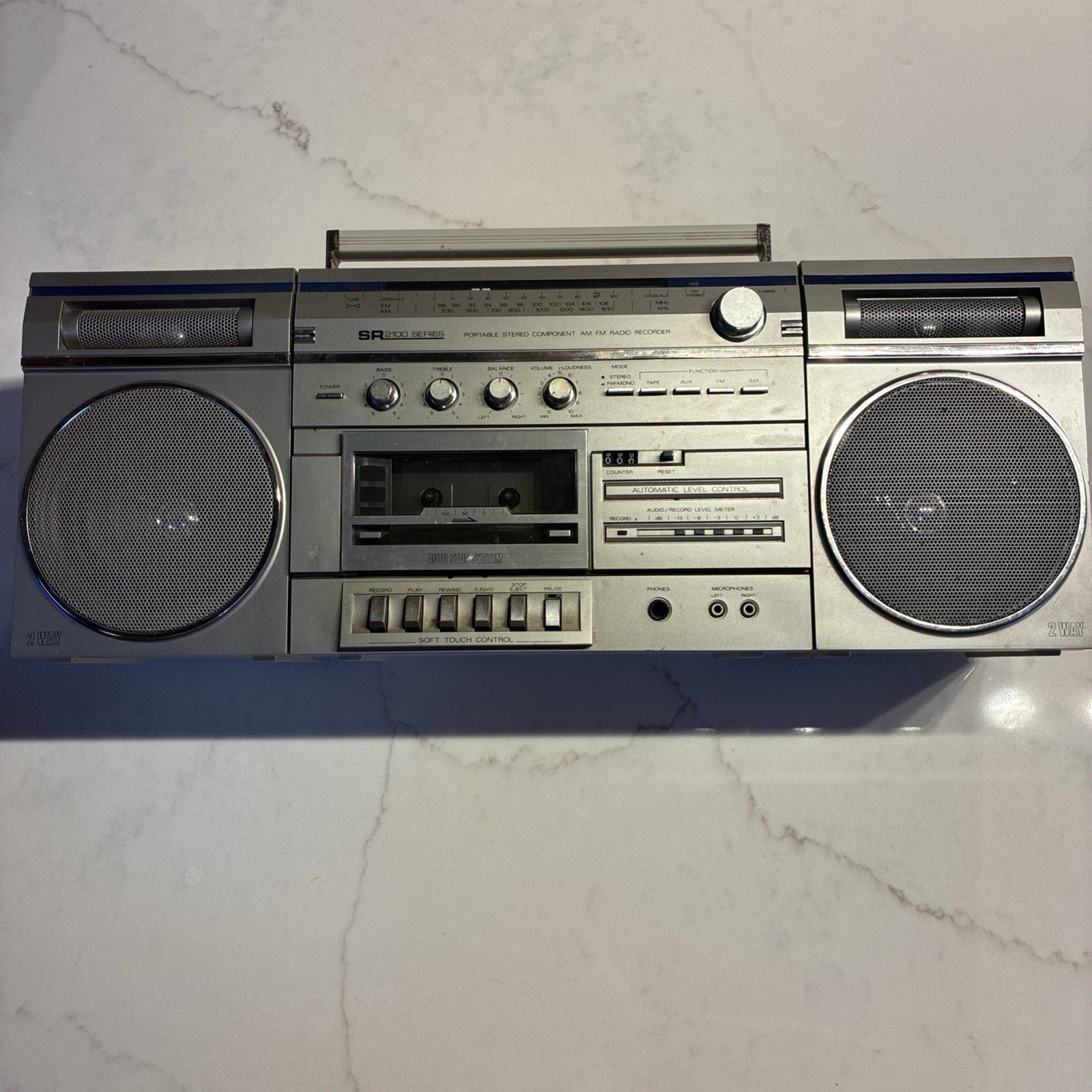 Sears SR2100 Series Portable Stereo Component AM FM Radio Recorder