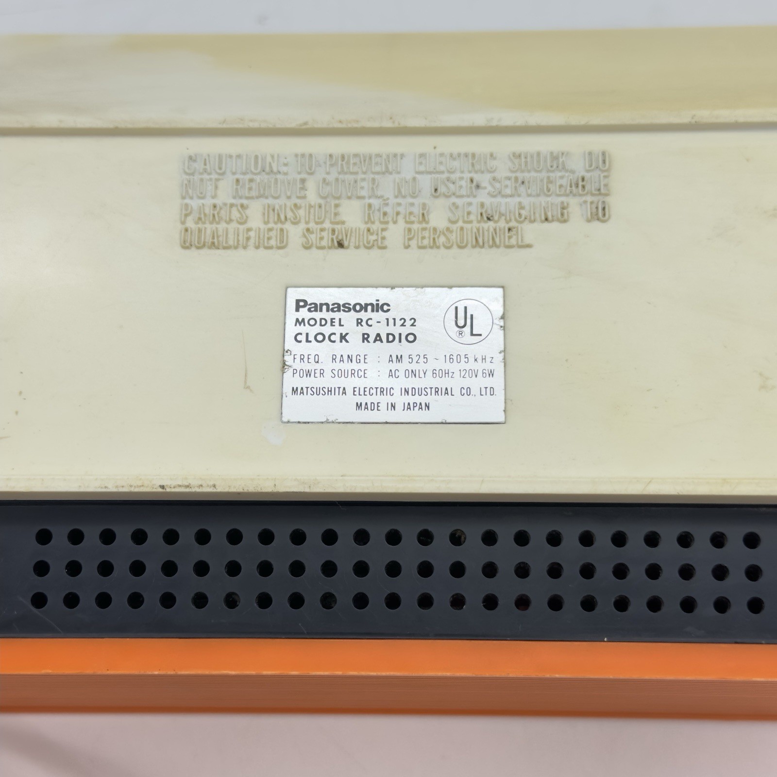 Vintage Panasonic RC-1122 Alarm Clock Flip Number AM Radio 1970’s Japan READ!