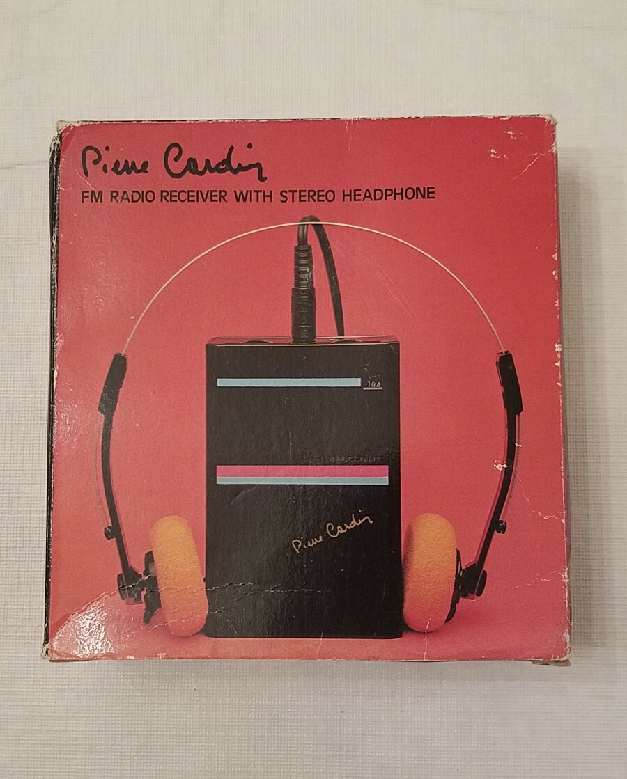 Vintage Pierre Cardin FM Radio Receiver With Stereo Headphone
