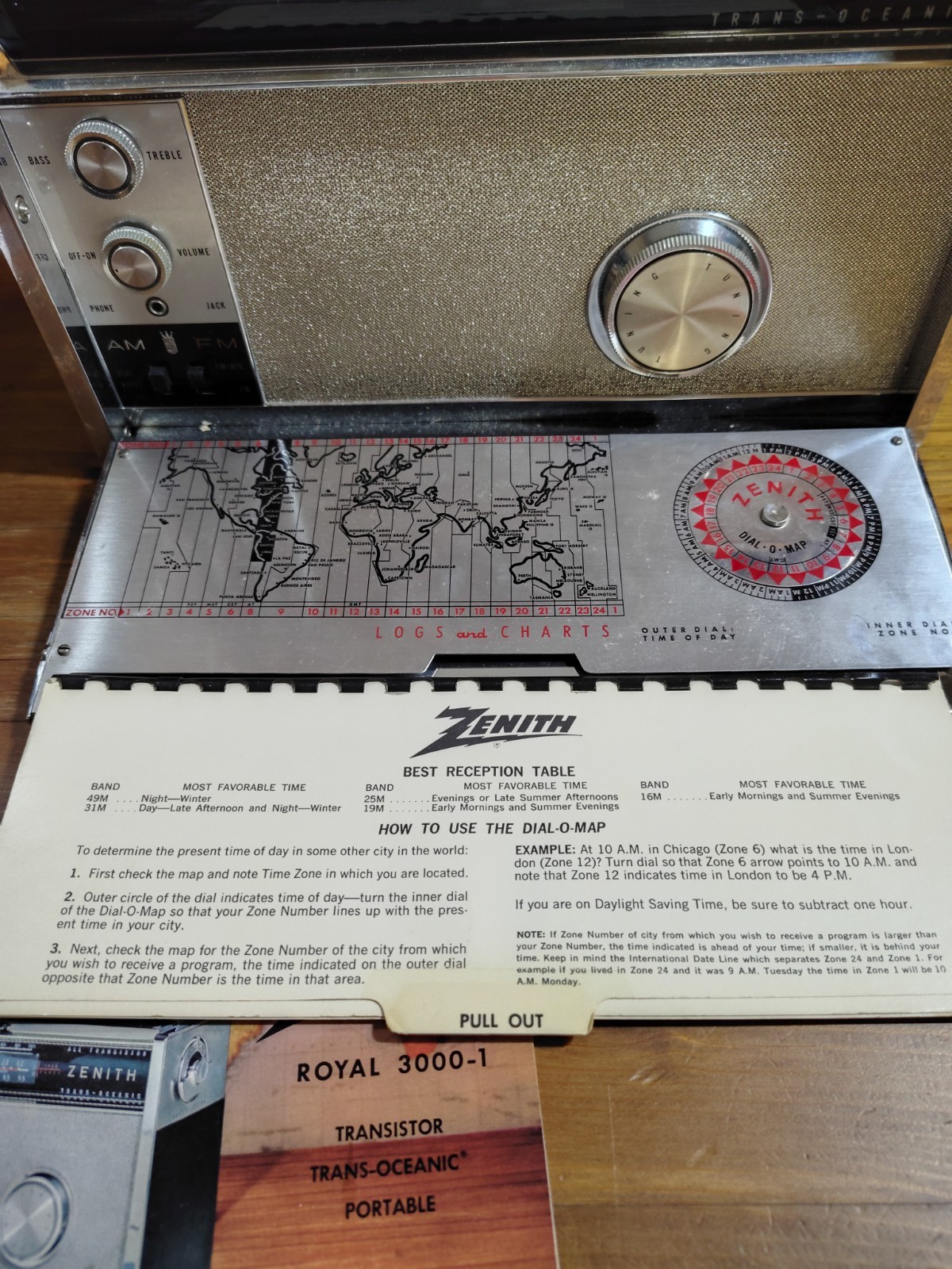 Vintage Zennith Royal 3000 Multi Band Radio