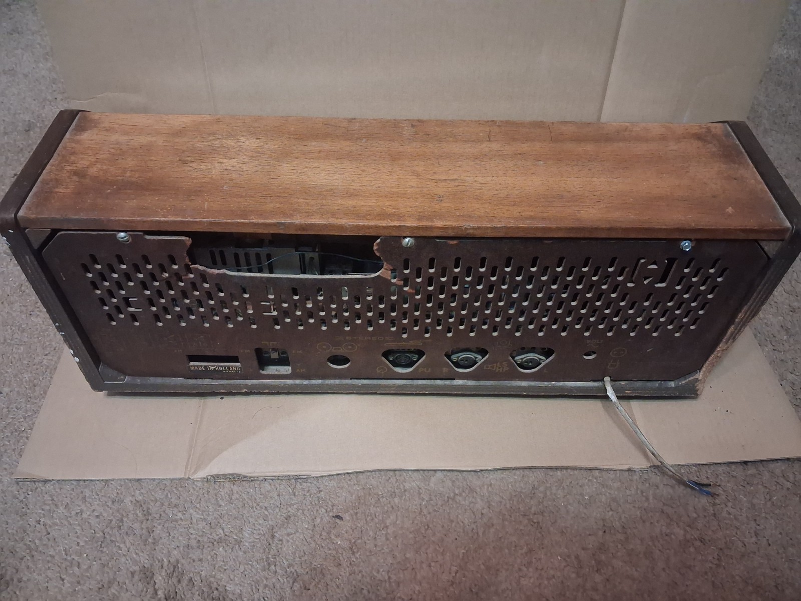 Vintage Radio Philips Table Top Stereo Hi Fi #B4X23A /54~ Holland – Please Read