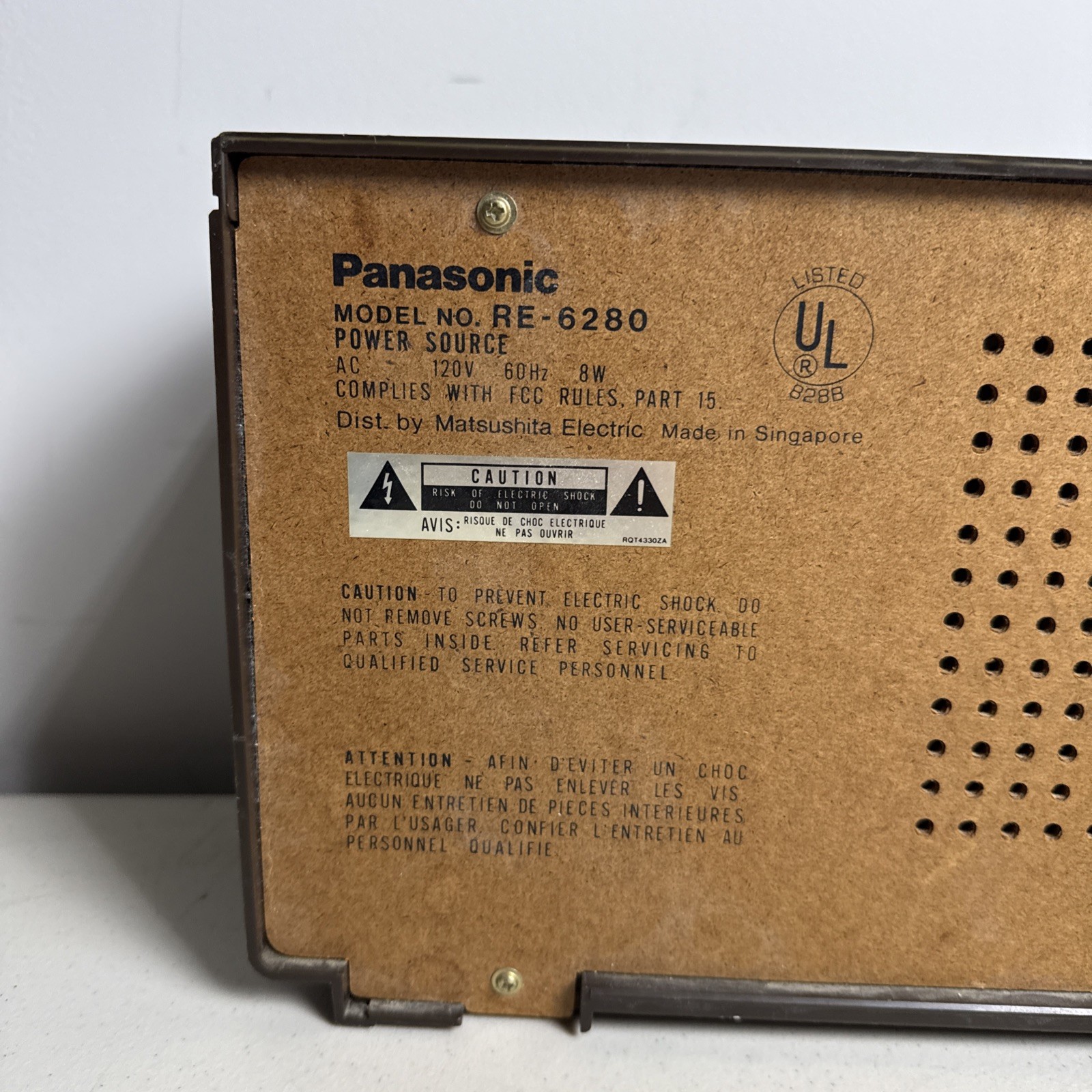 Panasonic AM/FM Radio Model RE-6280 Vintage Classic Tested & Works