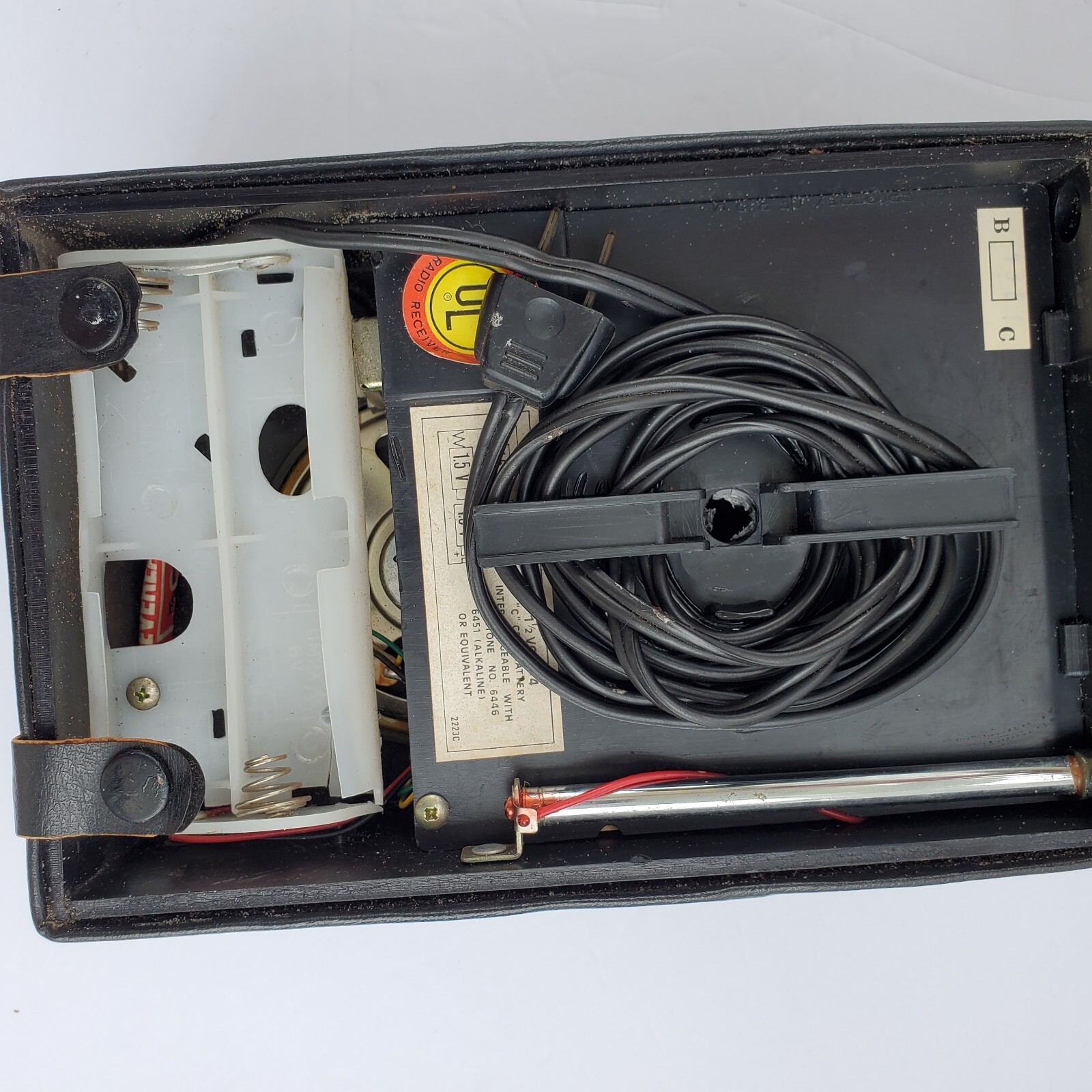 AM FM band radio Black Vtg Sears and Roebuck Company radio music Nostalgia READ