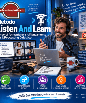 La rivoluzione dell’educazione digitale: scopri il corso di podcasting didattico e il modello “Listen & Learn” di Podcastevolution.it